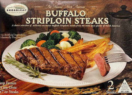 Buffalo Striploin Steaks